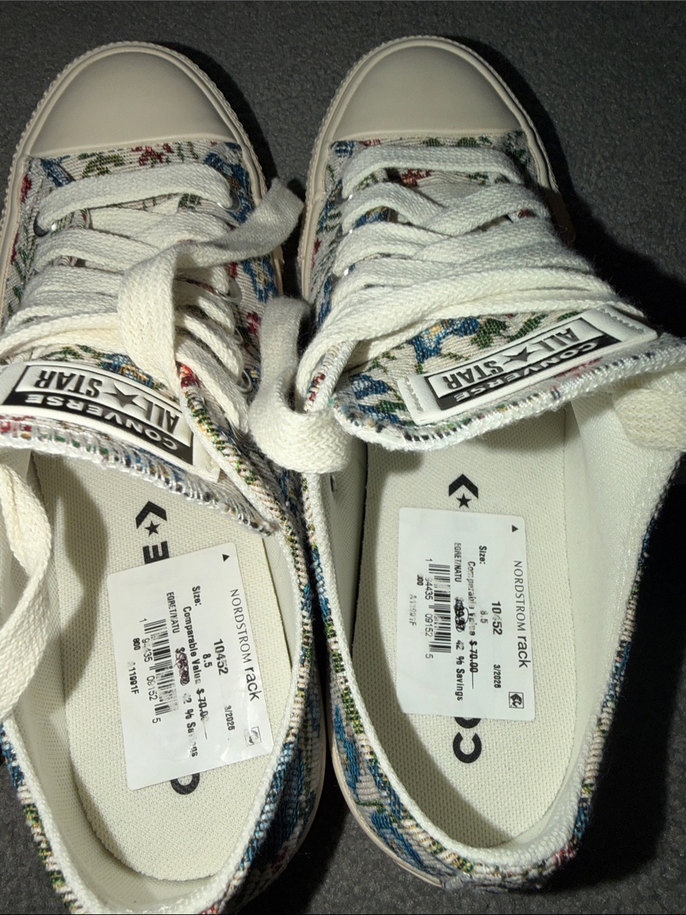 New Chuck Taylor All Star 70 Oxford Floral Tapestry size 8.5 - Picture 9 of 11